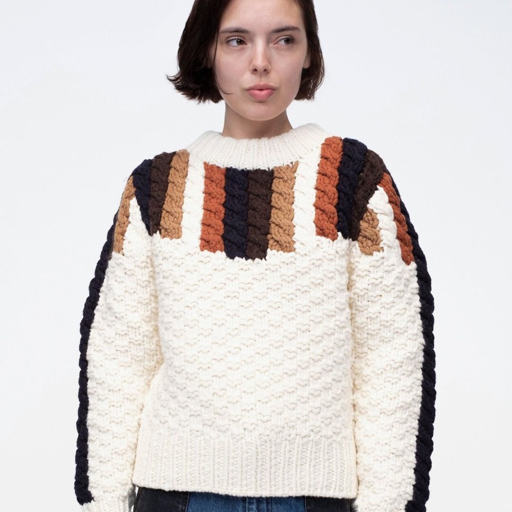 Sea Aspen Chunky Hand-Knit Sweater